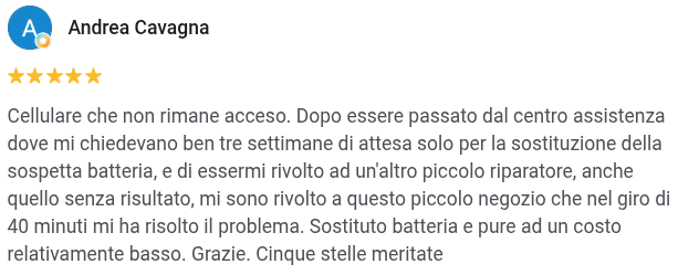 Recensione Andrea Cavagna